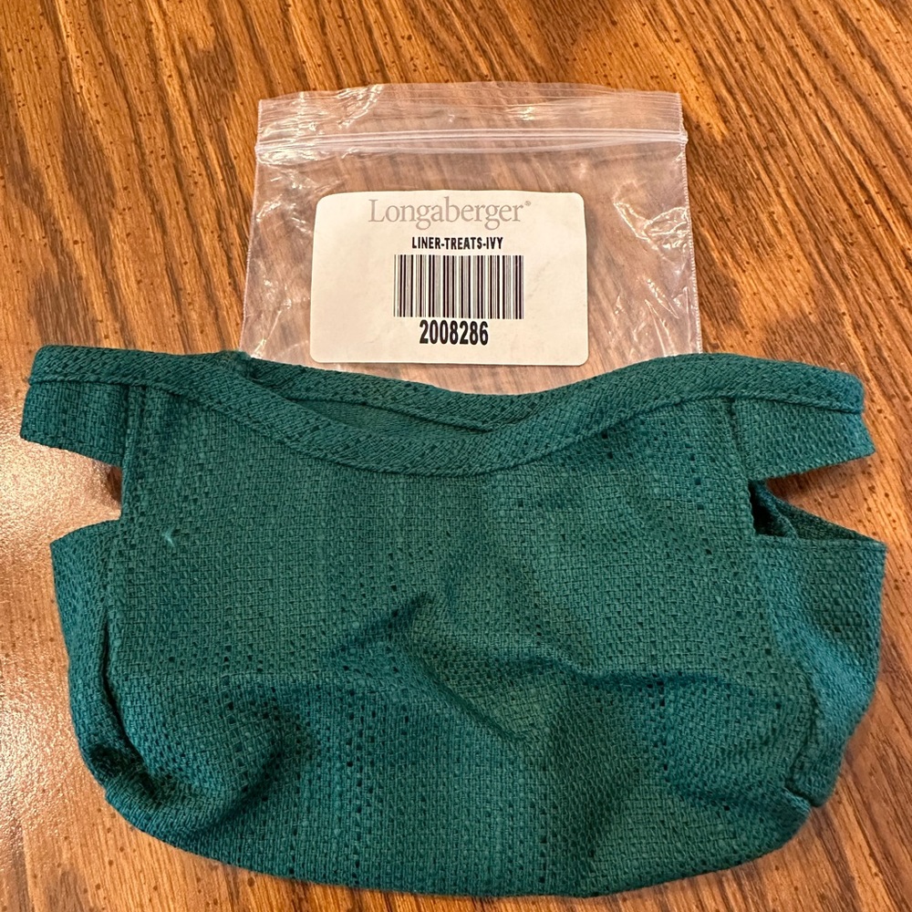 Longaberger Treats Fabric Liner in Ivy - New